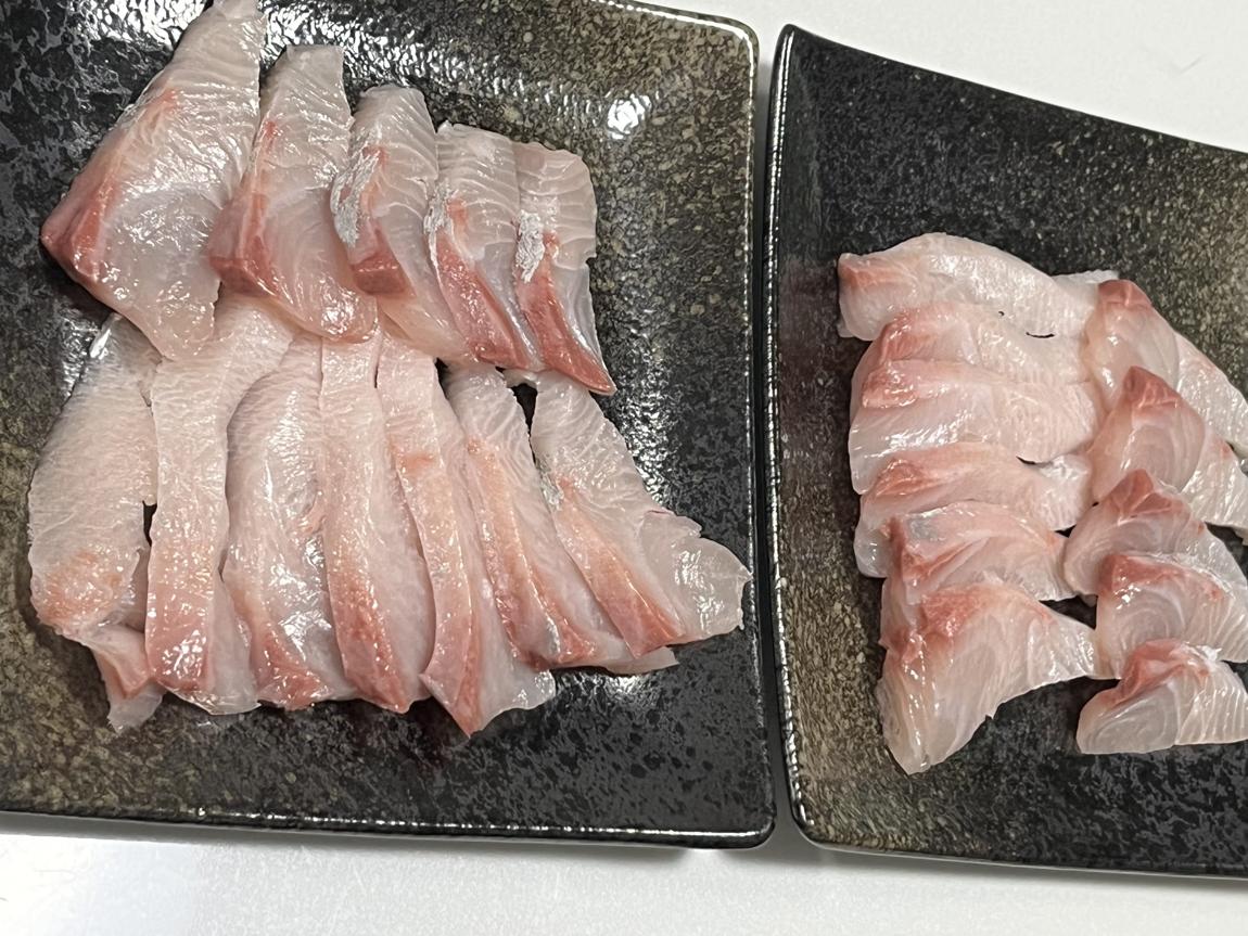 背中側まで脂が乗ったネイリの刺身